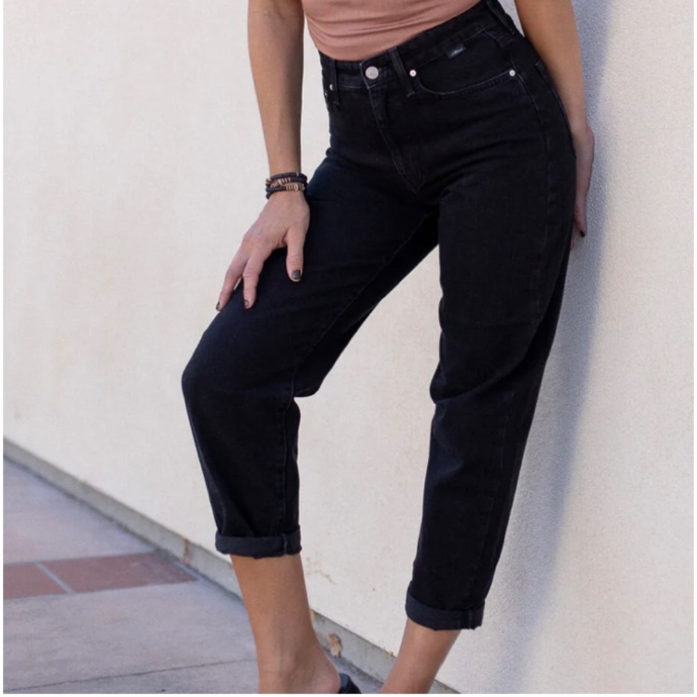 Mavi Jeans -  Mavi Luni High Waist Balloon Leg Jeans in Smoke Denim